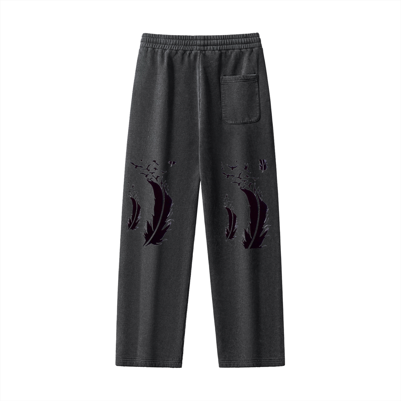 Frayed Enzyme Washed Fleece Sweatpants