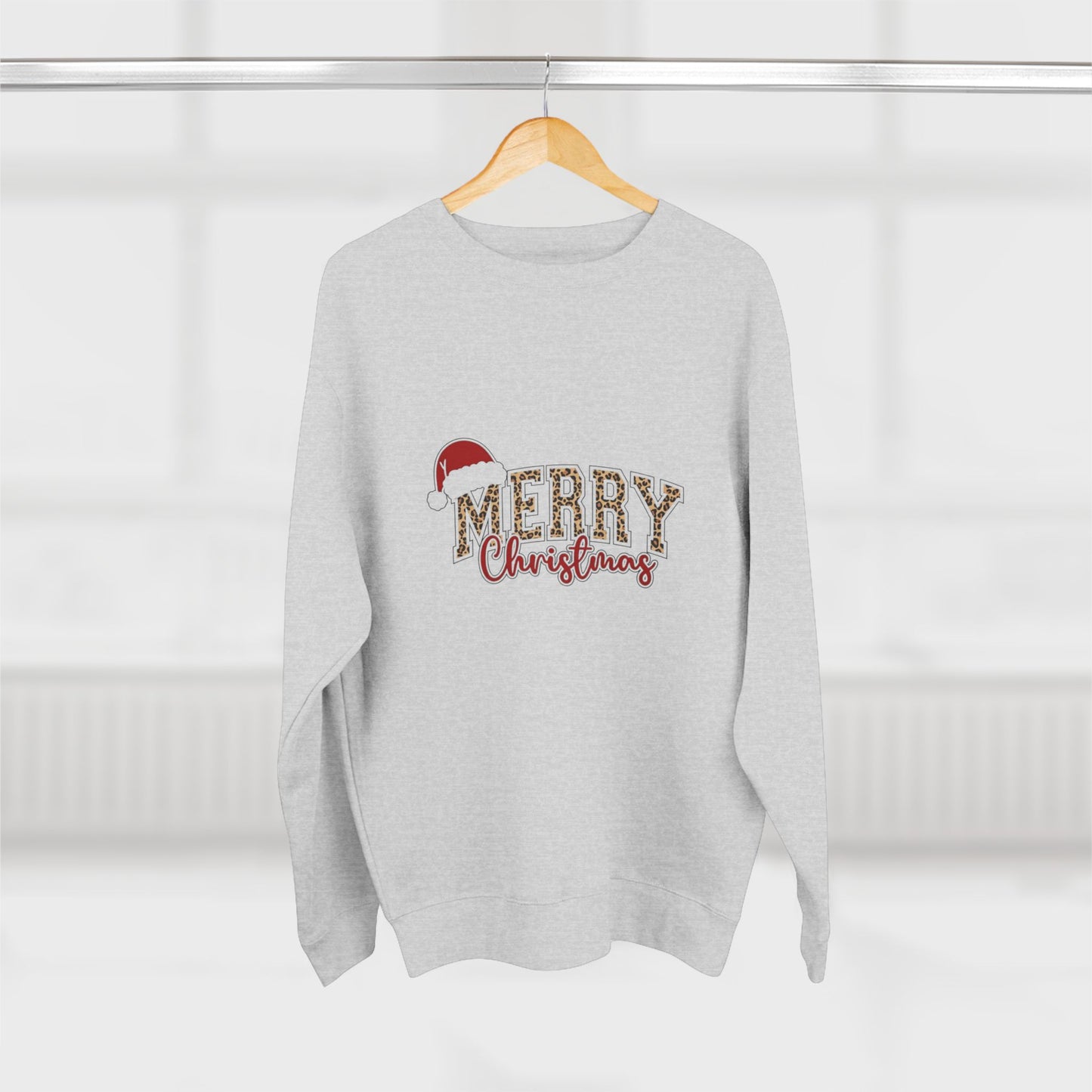 Merry Christmas Crewneck Sweatshirt – Festive Santa Hat Holiday Sweater