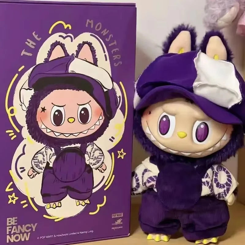 Labubu Plush Toys SKULLPANDA Mokoko Zimomo Halloween Labubu Keychain Doll Christmas Gift Keyring Kids Toys Replica