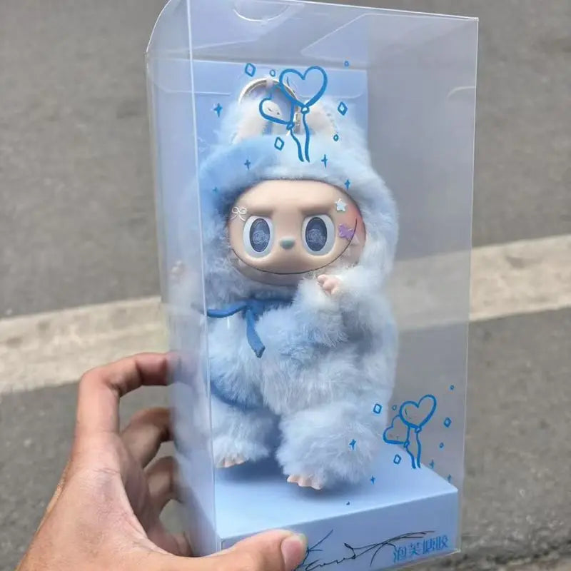 Labubu Plush Toys SKULLPANDA Mokoko Zimomo Halloween Labubu Keychain Doll Christmas Gift Keyring Kids Toys Replica