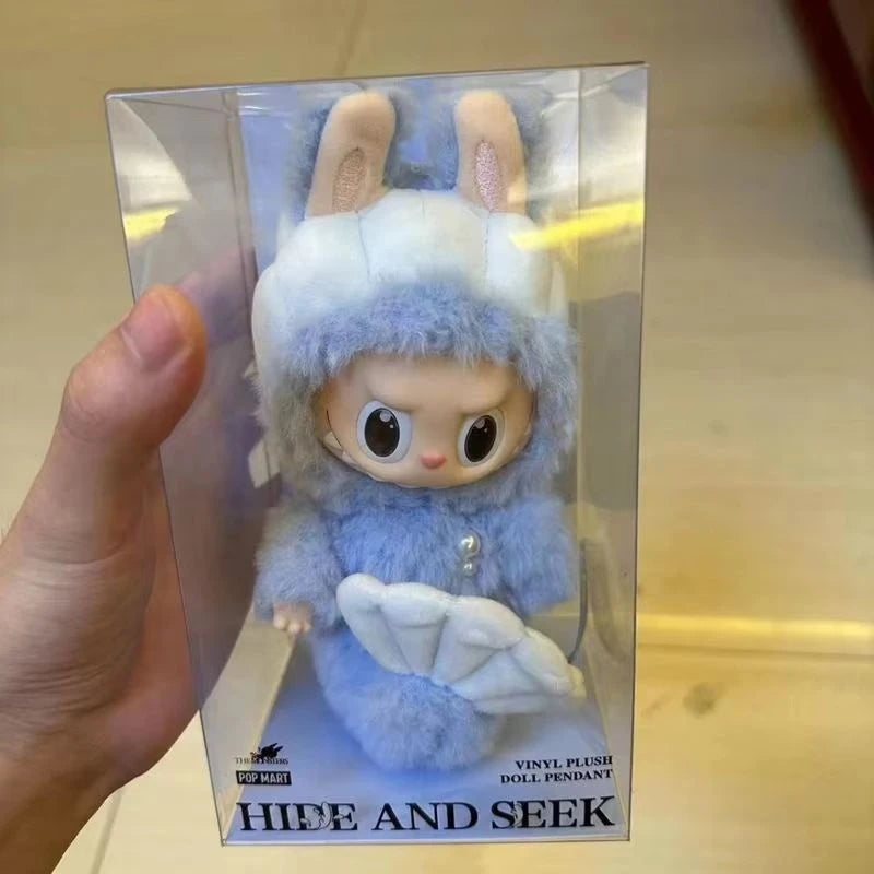 Labubu Plush Toys SKULLPANDA Mokoko Zimomo Halloween Labubu Keychain Doll Christmas Gift Keyring Kids Toys Replica