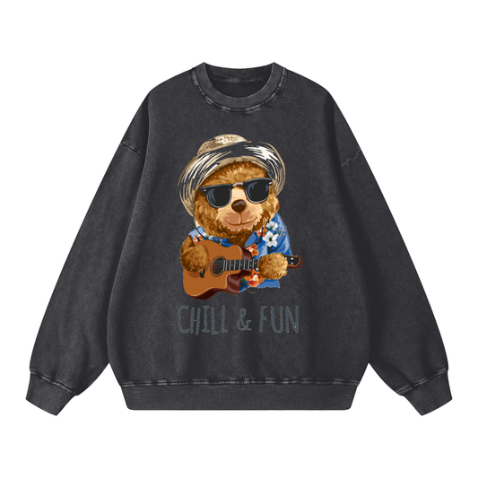 Snow Washed Oversized Sweatshirt