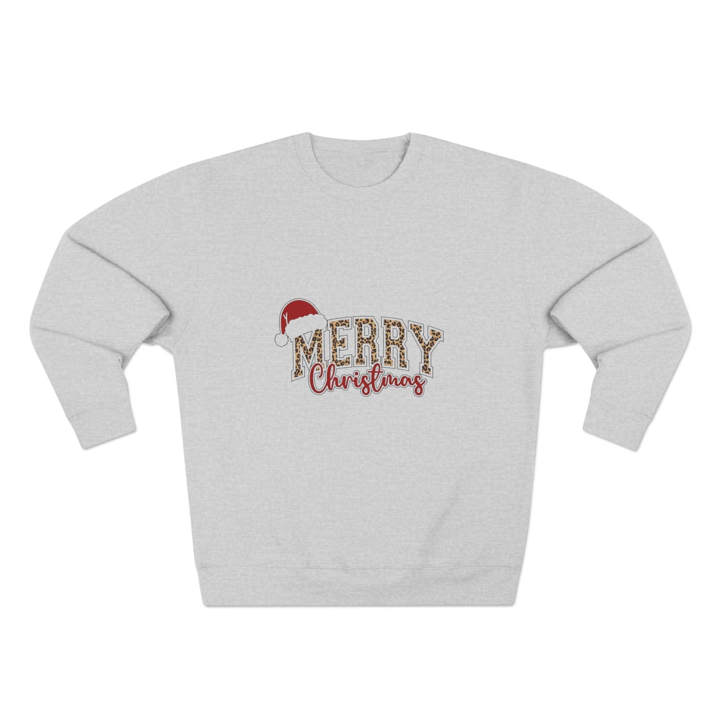 Merry Christmas Crewneck Sweatshirt – Festive Santa Hat Holiday Sweater