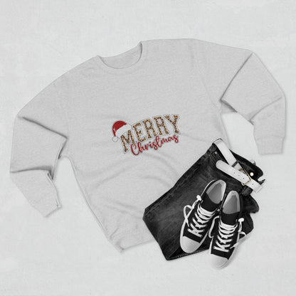 Merry Christmas Crewneck Sweatshirt – Festive Santa Hat Holiday Sweater