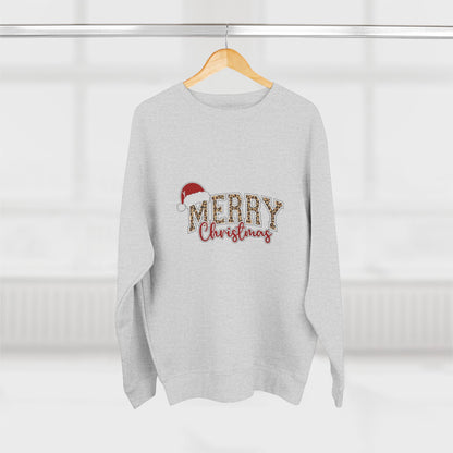 Merry Christmas Crewneck Sweatshirt – Festive Santa Hat Holiday Sweater