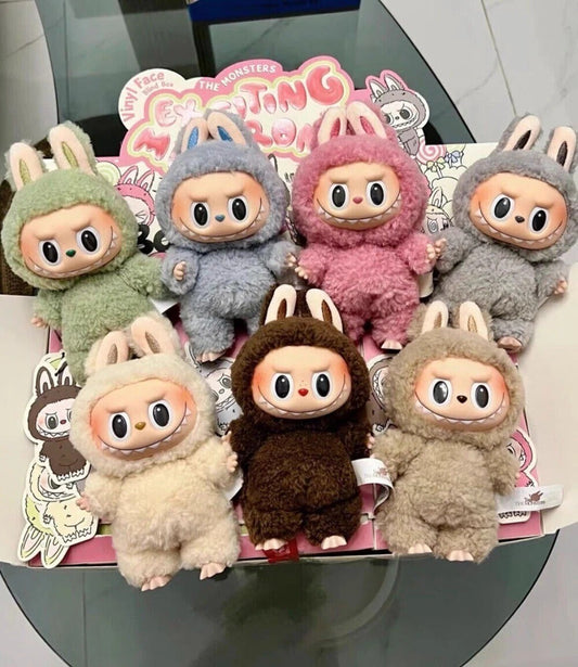 LABUBU The Monsters Exciting Macaron Plush Dolls Keychain Blind Box